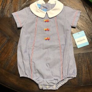 NWT Anavini 18m boy embroidered bubble